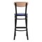 Flash Furniture Blue Vinyl Barstool with Natural Wood Back, 2PK 2-XU-DG6V6BLV-NAT-GG - alternate 5